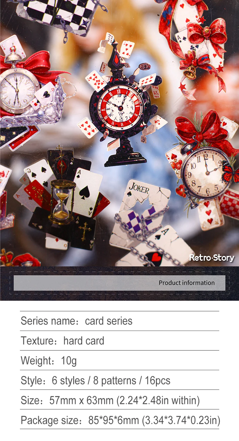 JIANWU Card Series Vintage Flower Playing Cards Landscape Material Collage Scrapbooking Sticker Creative DIY Journal Stationery