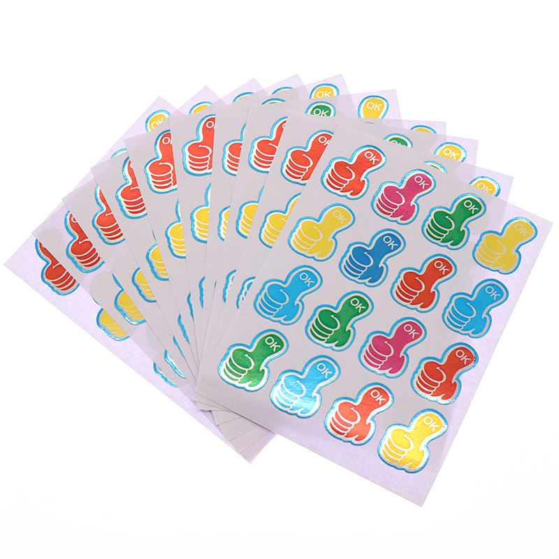 10 Sheets/Pack Gold-Plated Award Glitter Stickers Mother Teacher Praise Label Award Five-Pointed Star Love Sticker