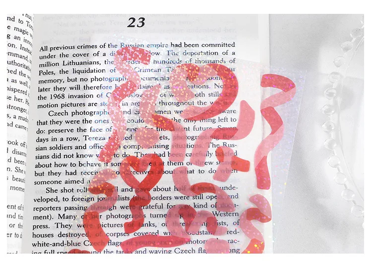 Colorful Ribbon Adhesive Stickers for Scrapbooking Journaling Art & Craft DIY Decoration Labels for Planner Diary Book