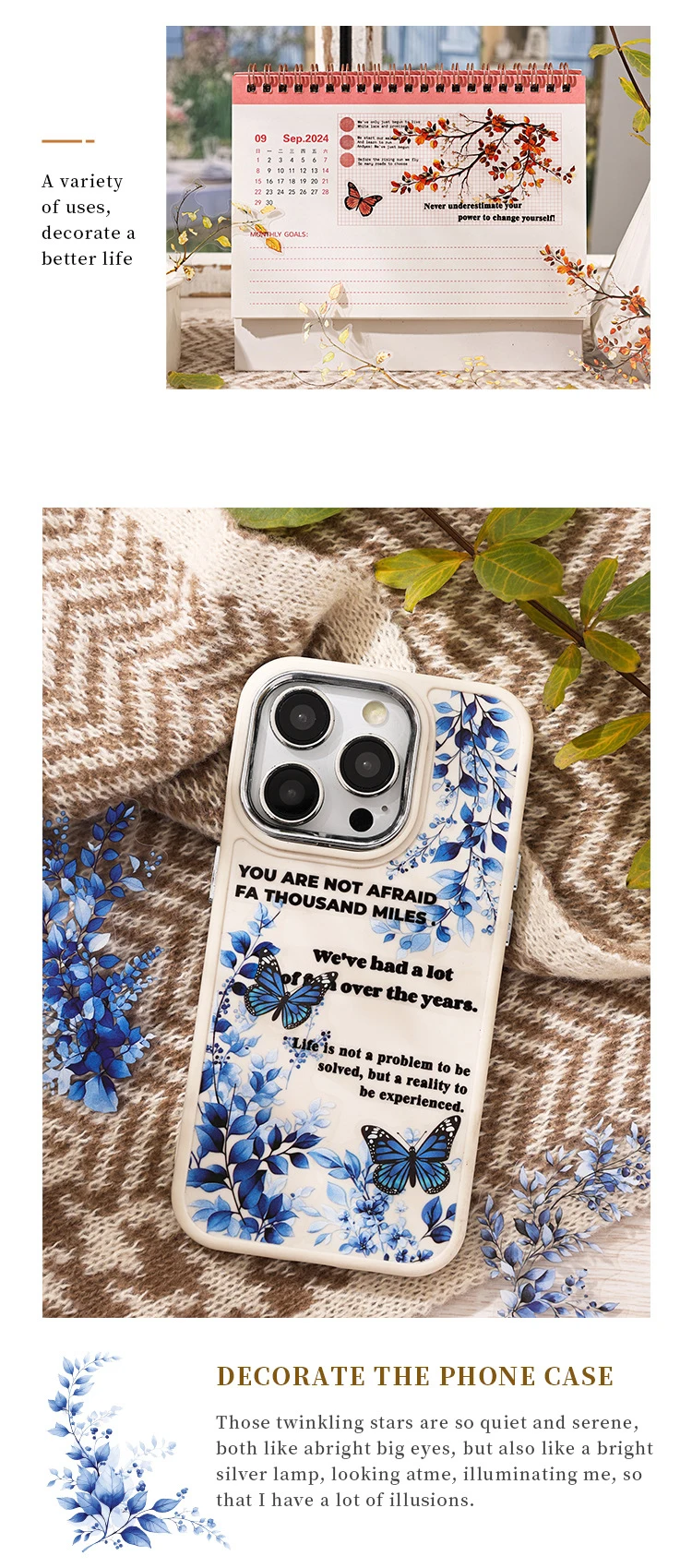 JIANWU Toon Yu Twilight Wild Series Vintage Plant Flower Branch PET Sticker Creative DIY Journal Material Collage Stationery
