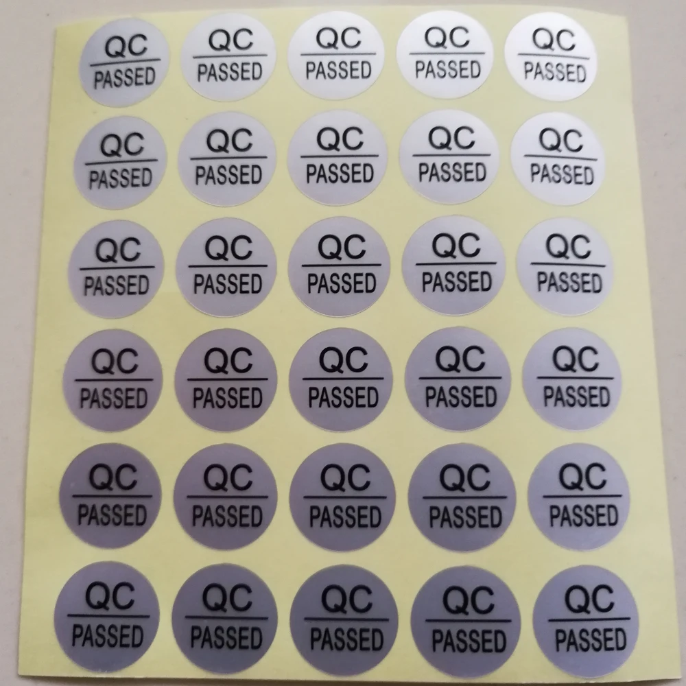 Wholesale and Retail 10mm 20mm Diameter Round Waterproof Matte Silver QC PASSED Sticker For Computer Mobile Products Packaging
