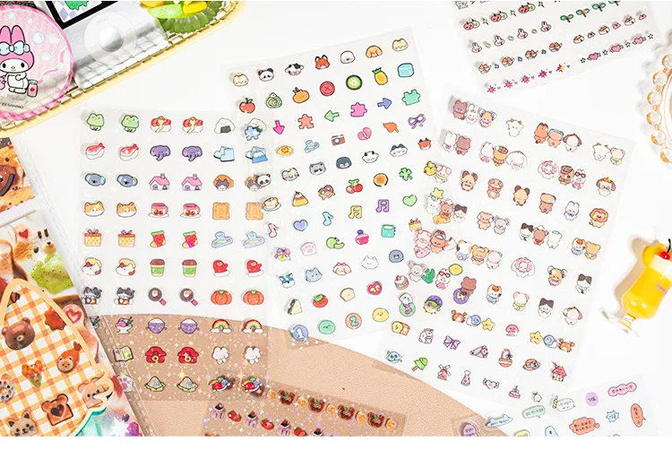 Kawaii Japanese ancient Showa style die-cutting sticker book background decoration material DIY scrapbook student birthday gift