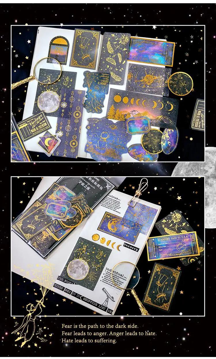 60pcs/1lot Kawaii Stationery Stickers Renaissance Gold Diary Planner Decorative Mobile Stickers Scrapbooking DIY Craft Stickers