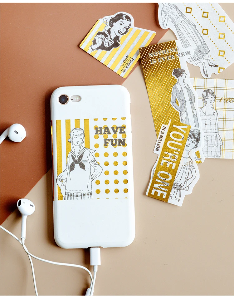 60pcs/1lot Kawaii Stationery Stickers Renaissance Gold Diary Planner Decorative Mobile Stickers Scrapbooking DIY Craft Stickers