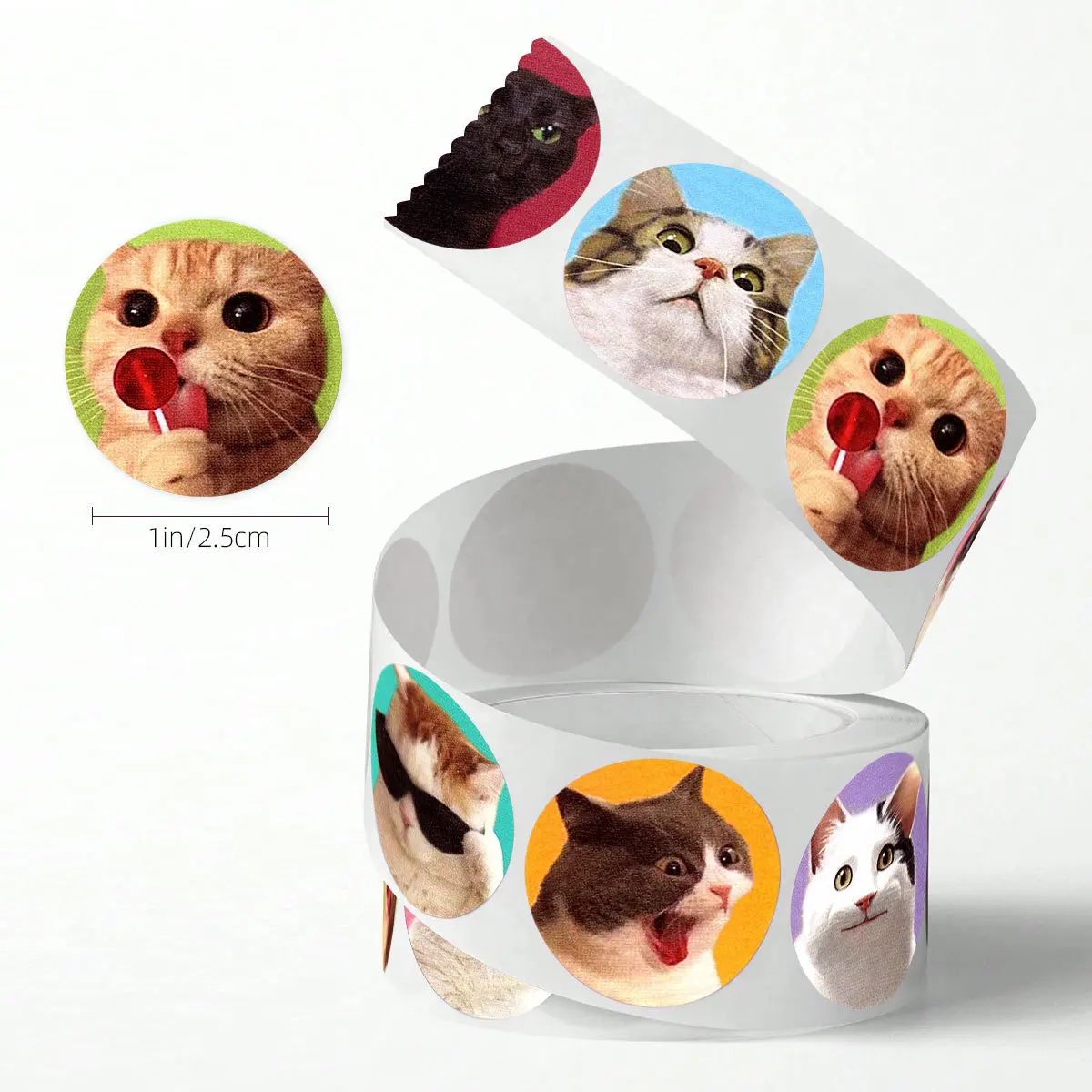 250Pcs/1Rolls Animal Reward Sticker Fun MotivationSticker for School Teacher Student Stationery Stickers Kids