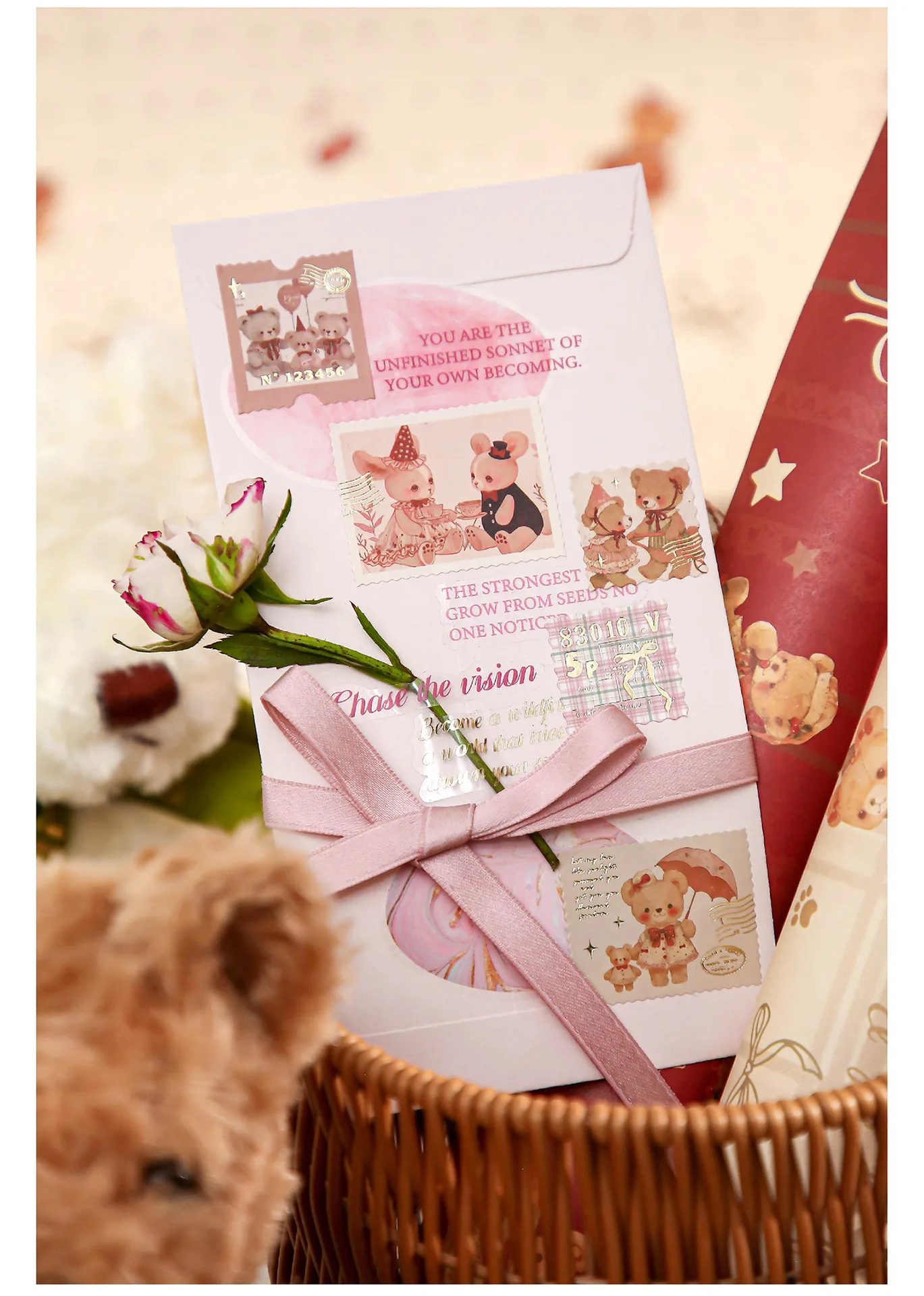 30pcs/1lot Kawaii Stationery Stickers Little Bear Gift Decorative Mobile Stickers Scrapbooking