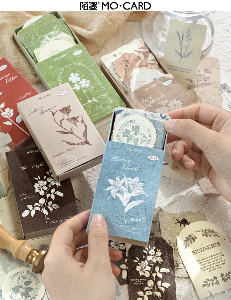 30pcs/1lot Kawaii Scrapbook Stickers Forest Overture Junk Journal Gold Planner Stationery Planner Decorative