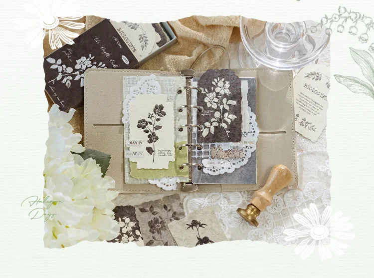 30pcs/1lot Kawaii Scrapbook Stickers Forest Overture Junk Journal Gold Planner Stationery Planner Decorative