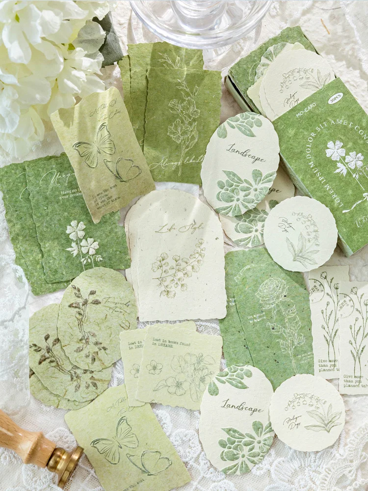 30pcs/1lot Kawaii Scrapbook Stickers Forest Overture Junk Journal Gold Planner Stationery Planner Decorative
