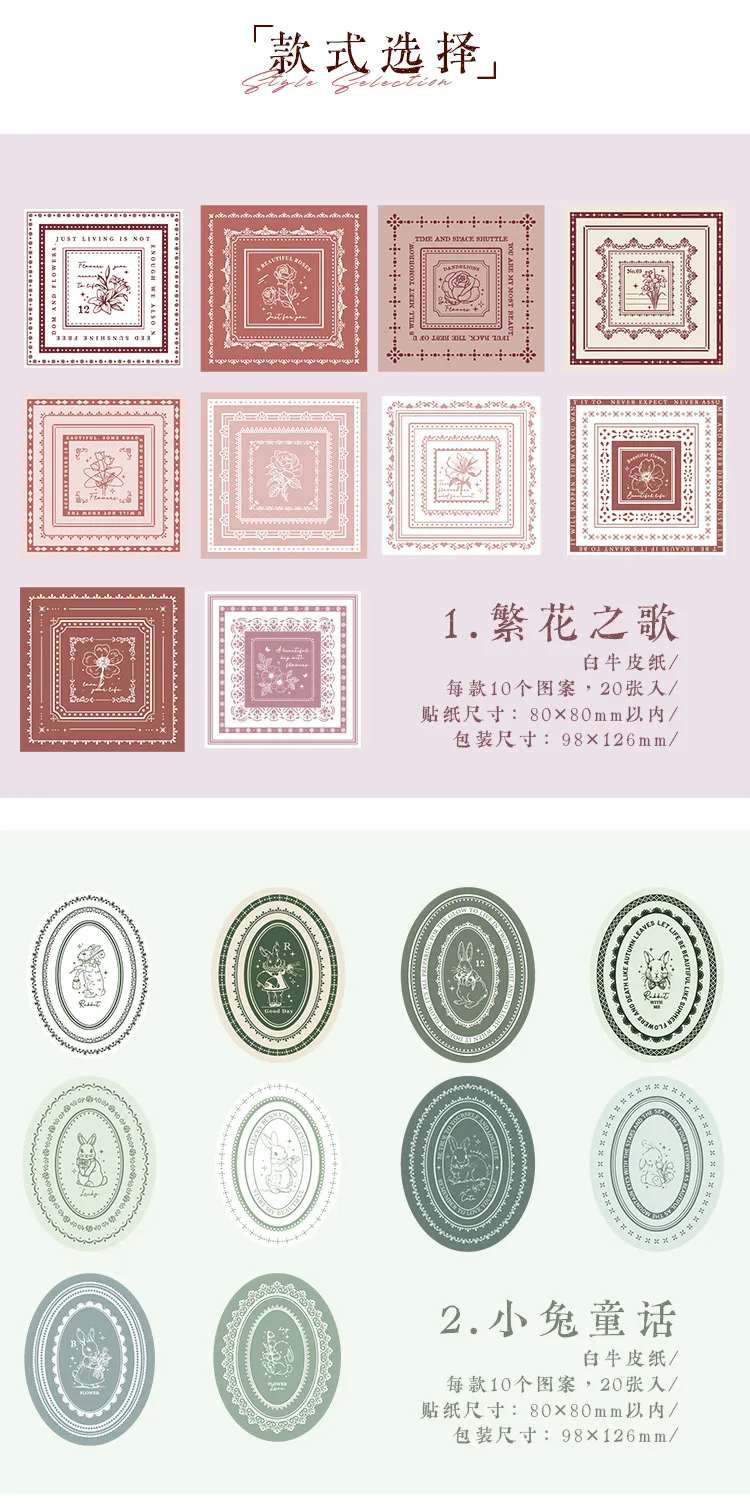 20pcs/lot Kawaii Stationery Stickers Memories of Time Diary Planner Decorative Mobile Stickers Scrapbooking DIY Craft Stickers