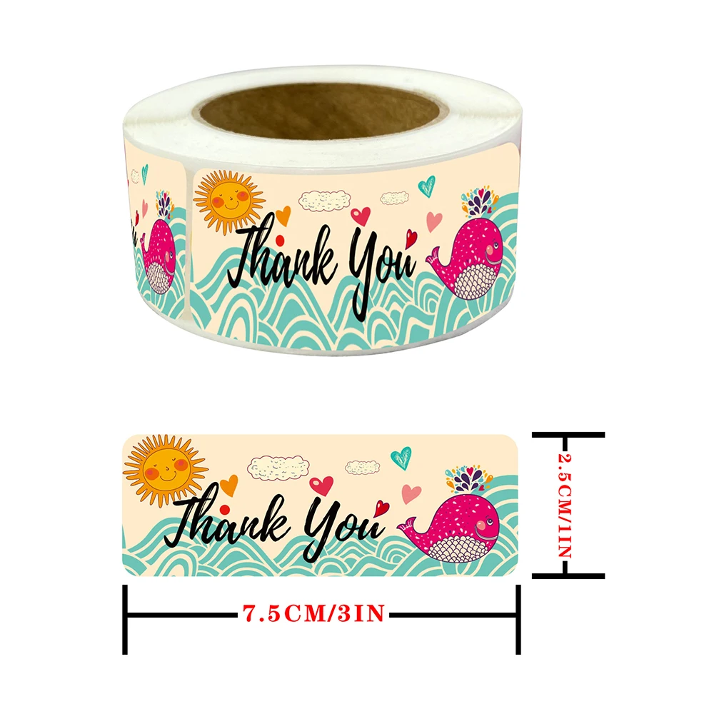 120pcs/roll Kraft Paper Thank You For Your Order Stickers 3x1 Inch Sealing Labels For Small Business Handmade Decor Stickers
