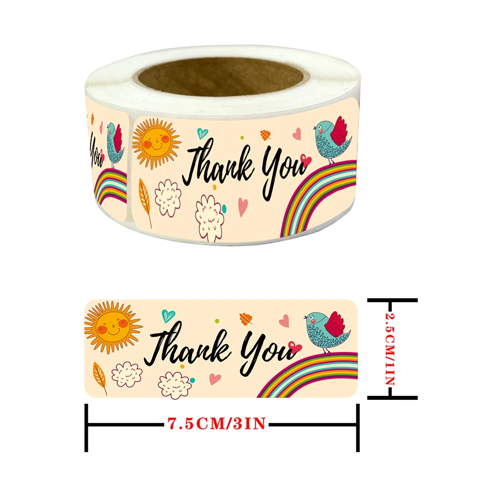 120pcs/roll Kraft Paper Thank You For Your Order Stickers 3x1 Inch Sealing Labels For Small Business Handmade Decor Stickers