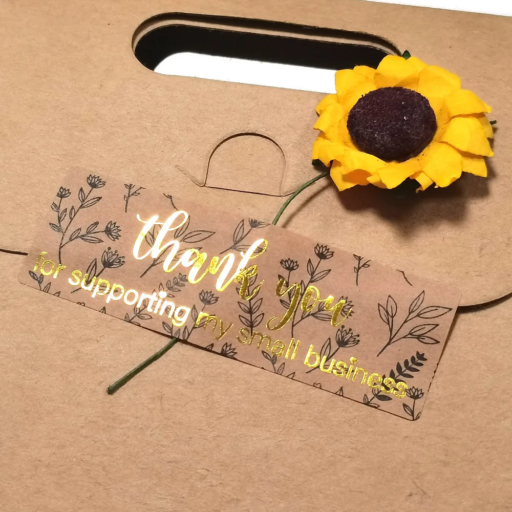 120pcs/roll Kraft Paper Thank You For Your Order Stickers 3x1 Inch Sealing Labels For Small Business Handmade Decor Stickers