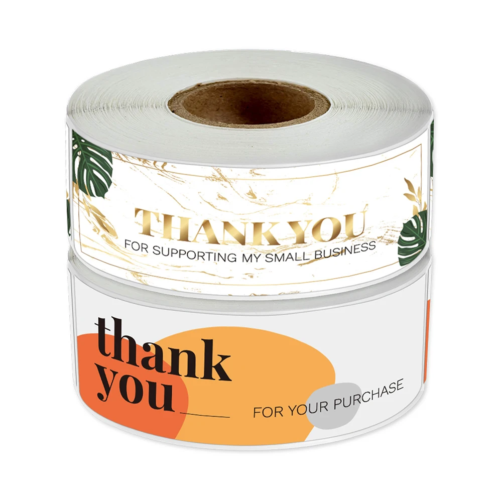 120pcs/roll Kraft Paper Thank You For Your Order Stickers 3x1 Inch Sealing Labels For Small Business Handmade Decor Stickers