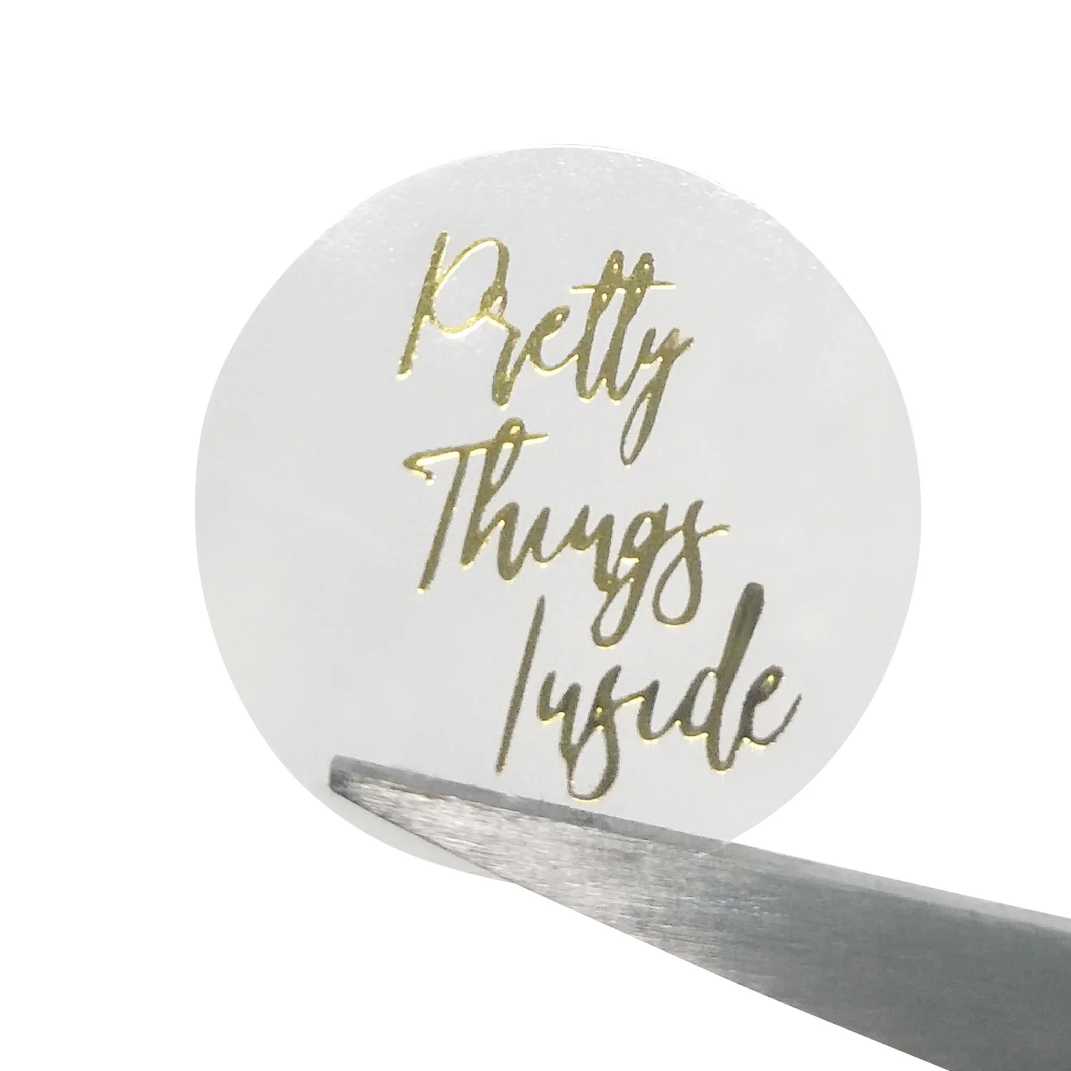 50-500pcs Labels 1inch Clear Gold Foil Thank You Stickers For Wedding Pretty Gift Cards Envelope Sealing Label Stickers
