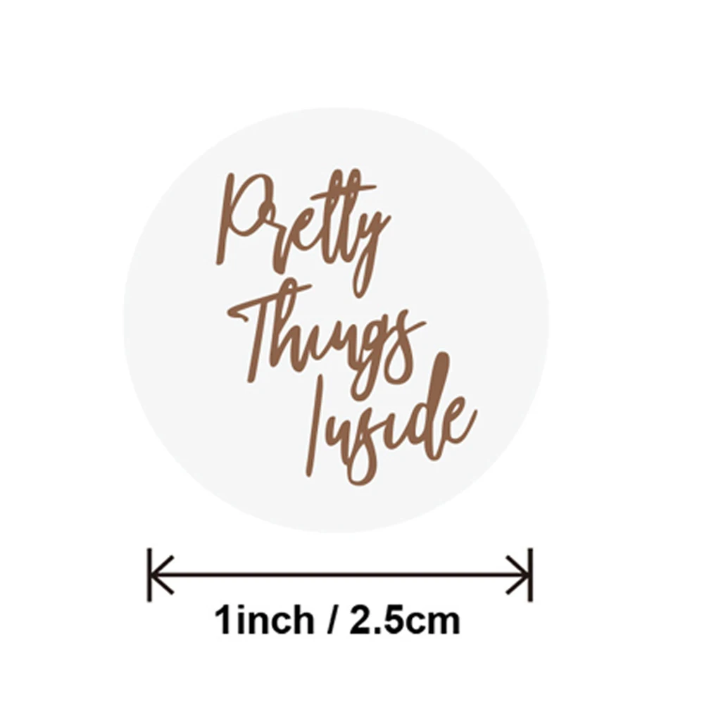 50-500pcs Labels 1inch Clear Gold Foil Thank You Stickers For Wedding Pretty Gift Cards Envelope Sealing Label Stickers