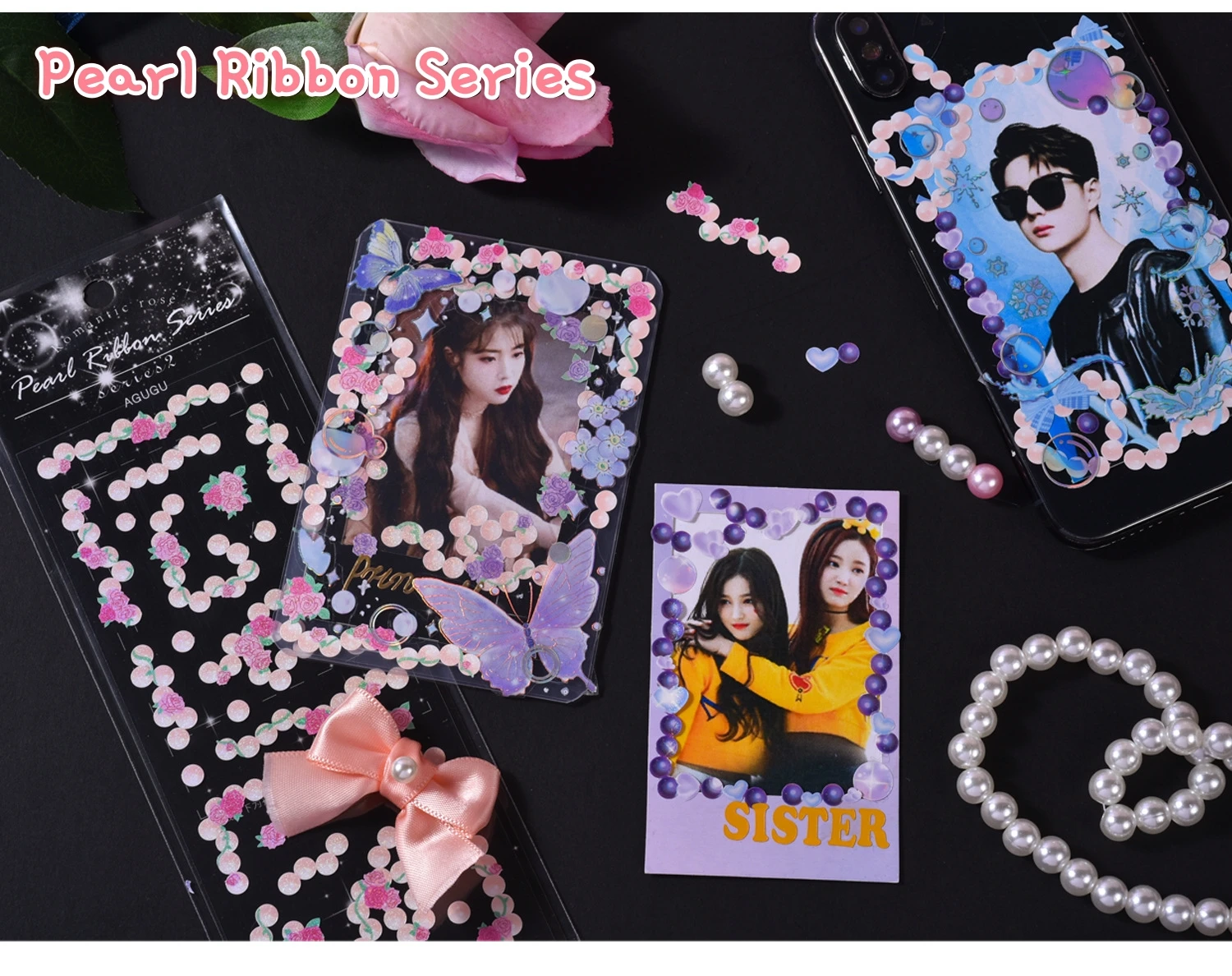 12PCS Korean Aesthetic Journal Stickers Pack Wholesale Kpop Toploader Decoration Scrapbooking Supply Cute Holographic Deco Seal