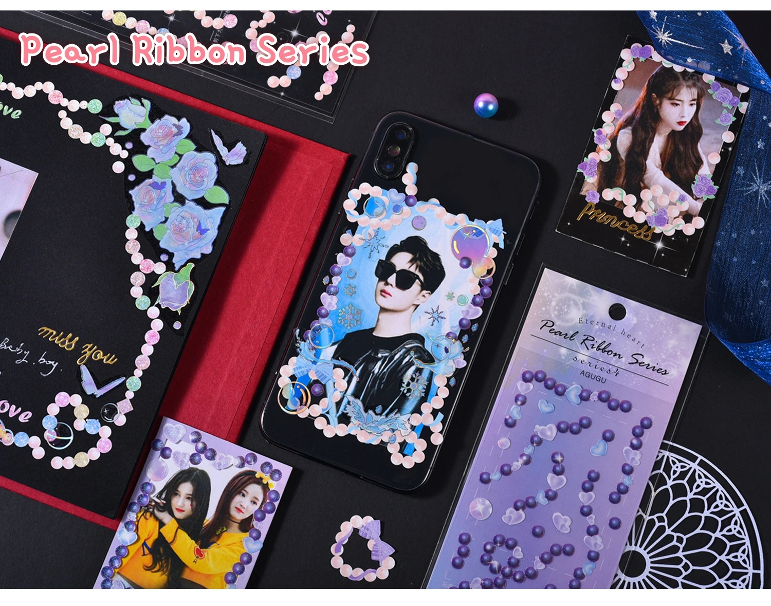 12PCS Korean Aesthetic Journal Stickers Pack Wholesale Kpop Toploader Decoration Scrapbooking Supply Cute Holographic Deco Seal