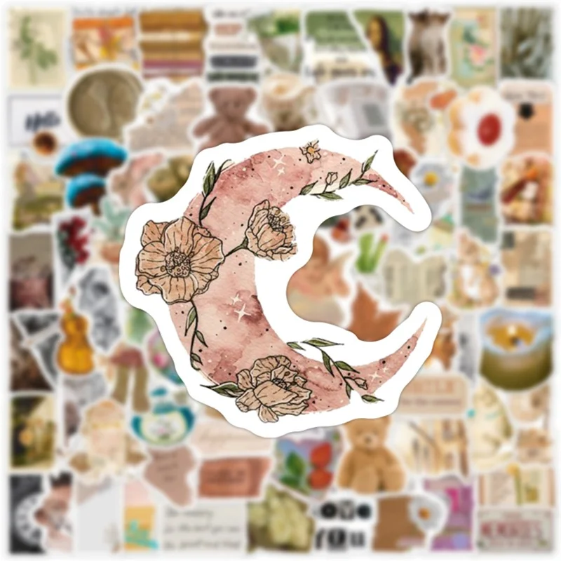 10/30/50/100PCS Art Life Cartoon Sticker Aesthetic PVC Decoration Stationery Scrapbooking School Supplies