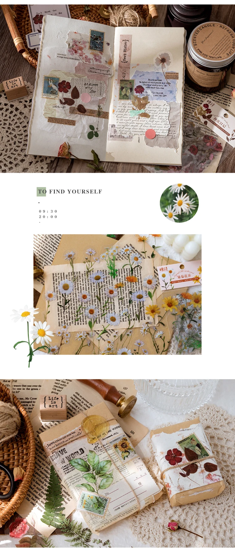 Natural plant collection Green Leaf Decorative PET Stickers Scrapbooking Label Diary Stationery Album Phone Cup Journal Planner