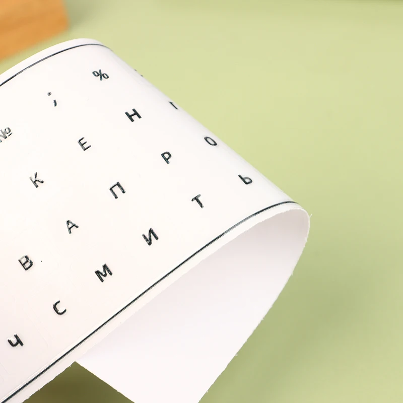 [Russian Language] Tear-Off Film Keyboard Sticker Desktop Laptop Key Sticker Single Film Universal Side Engraving Sticker