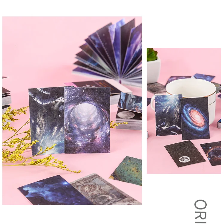 50pcs/1lot Kawaii Stationery Stickers cosmic starry sky  Diary Planner junk journal Stickers Scrapbook Craft Sticker