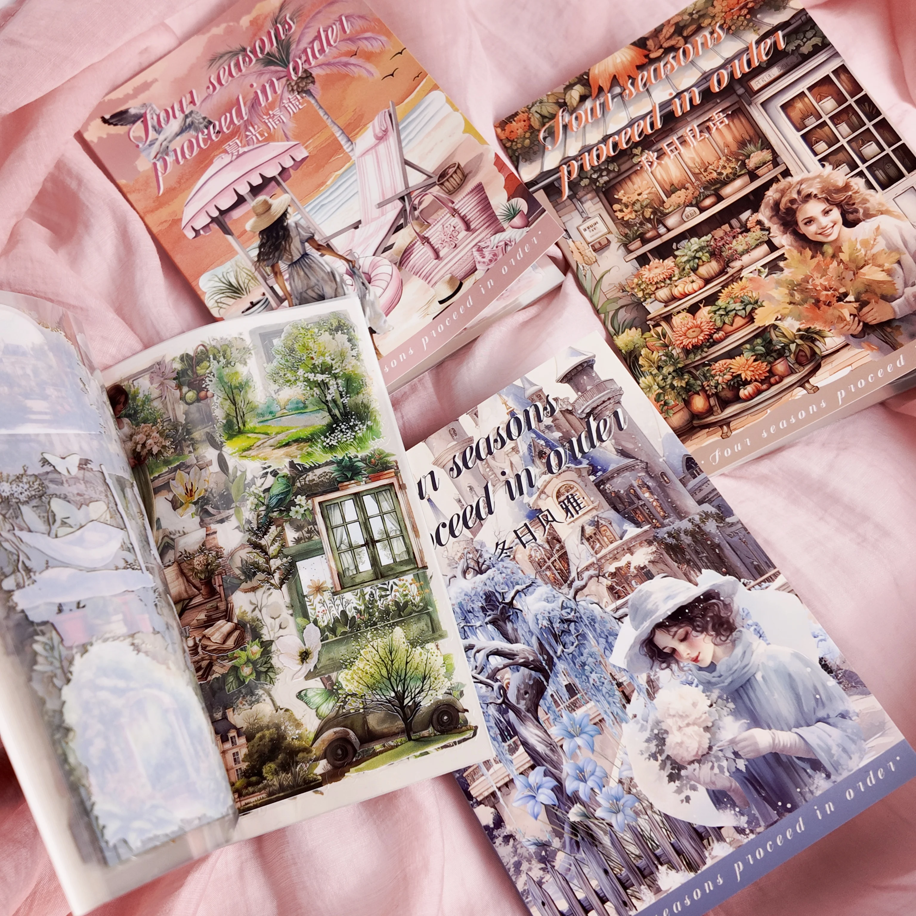 20 Sheets/book Europe and the United States girl characters theme sticker book DIY handbook scrapbook photo frame diary stickers