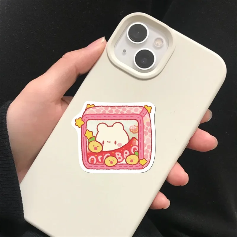 10/30/50PCS Cute Pink Food PVC Sticker Aesthetic Decoration Scrapbooking Korean Stationery Supplies