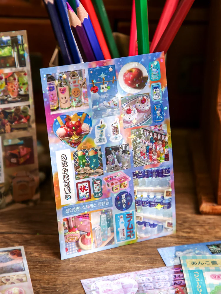 30Pcs/bag Japanese Vintage Sticker Kawaii Retro Sticker Book for Scrapbooking Diary Planner Decoration Office School Stationery
