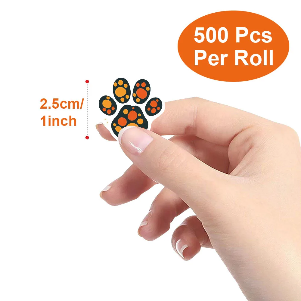 100-500pcs Dog Footprints Mobile Phone Cartoon Cute Girl Heart Graffiti Decorative Hand Tent Sticker for Children,parties,kennel