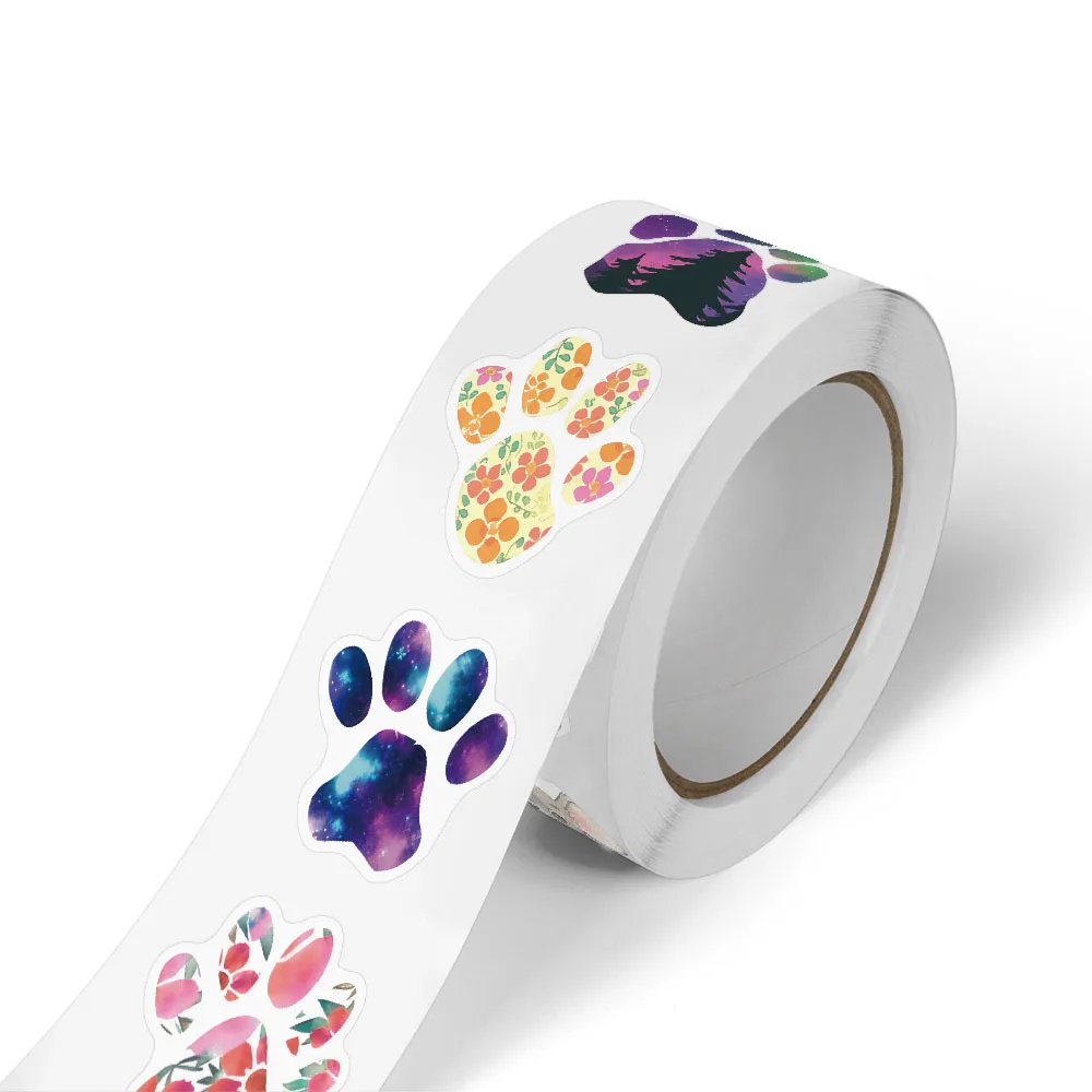 100-500pcs Dog Footprints Mobile Phone Cartoon Cute Girl Heart Graffiti Decorative Hand Tent Sticker for Children,parties,kennel
