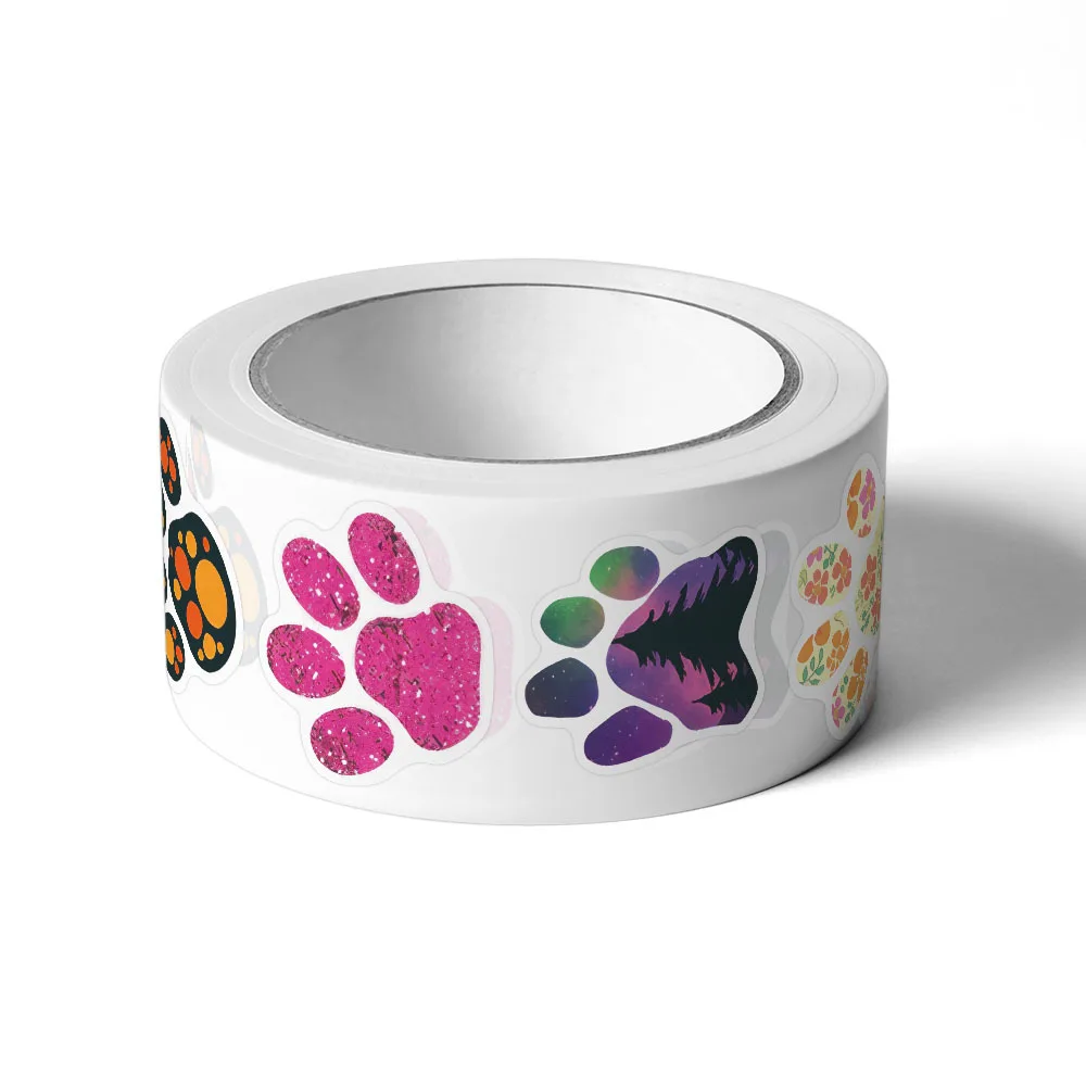 100-500pcs Dog Footprints Mobile Phone Cartoon Cute Girl Heart Graffiti Decorative Hand Tent Sticker for Children,parties,kennel