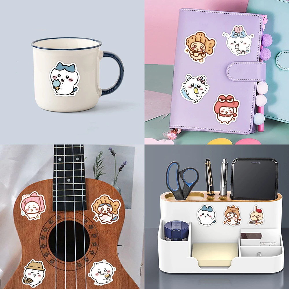 60pcs Cartoon Chiikawa Stickers Laptop Phone Case Luggage Notebook Guitar DIY Graffiti Cute Jiikawa Decal Sticker Kids Toy