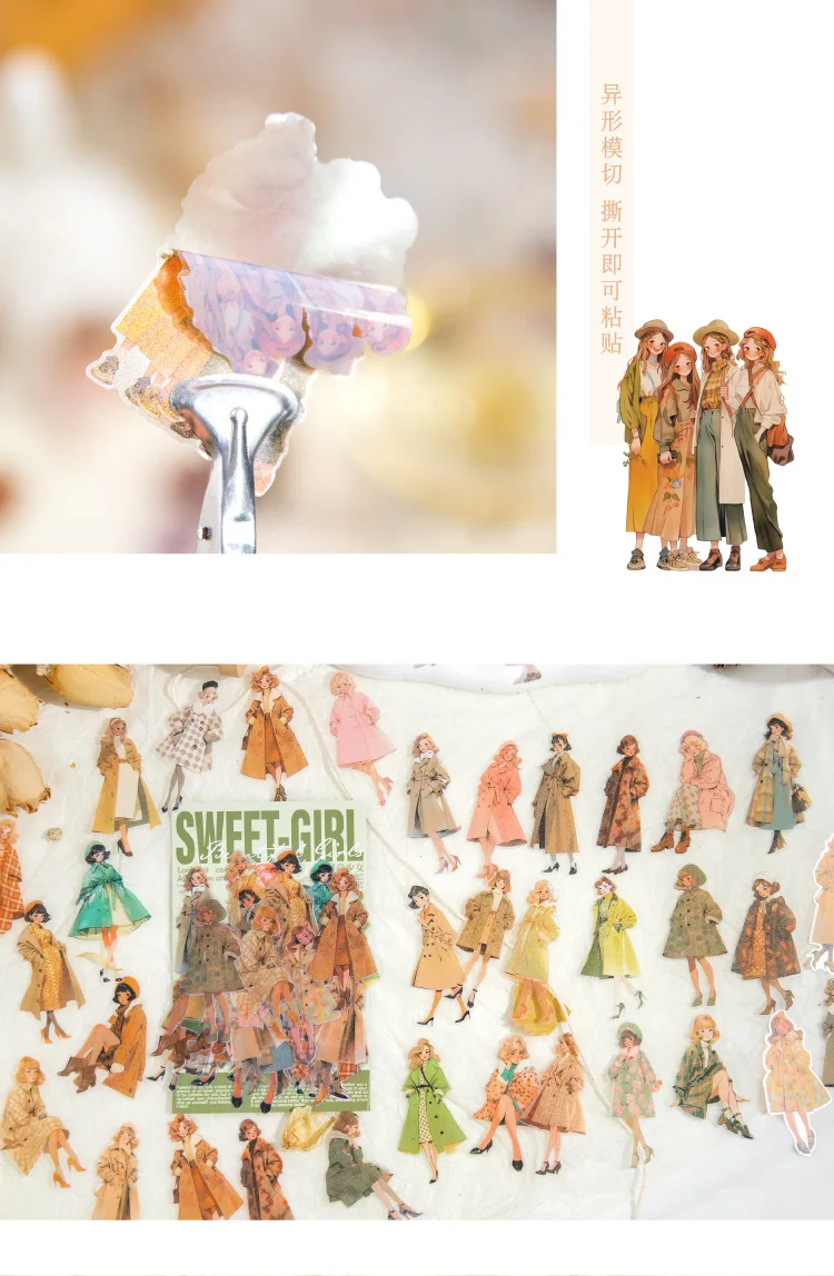 60pcs/1lot Kawaii Stationery Stickers rambling talk Junk Journaling Decorative Mobile Scrapbooking for stickers Scrapbook