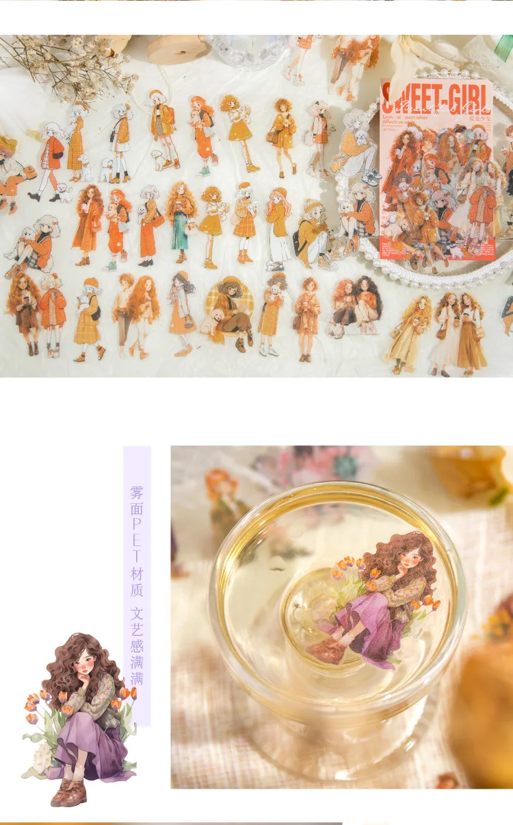 60pcs/1lot Kawaii Stationery Stickers rambling talk Junk Journaling Decorative Mobile Scrapbooking for stickers Scrapbook