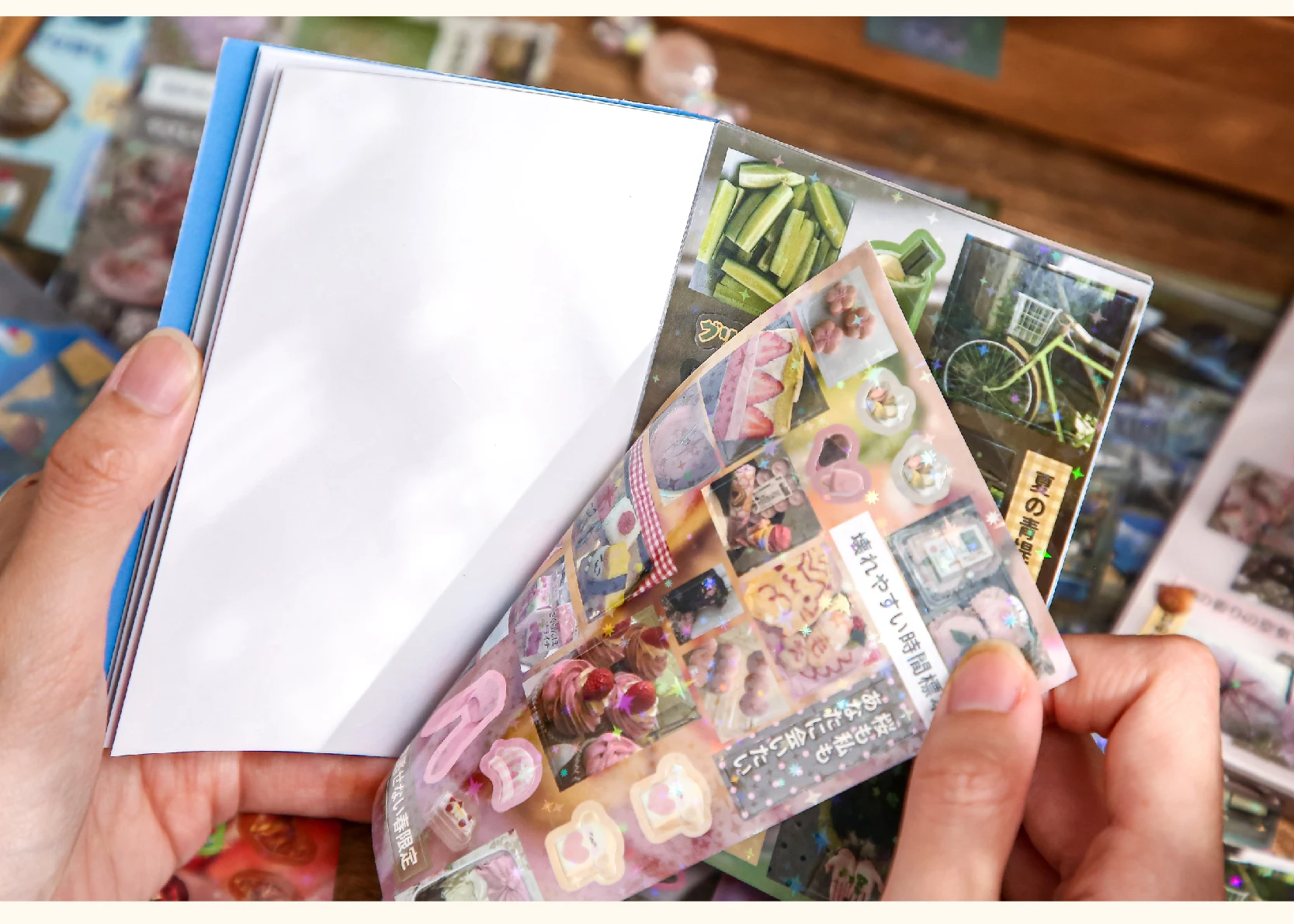30sheets Showa Fantasy Series Kawaii Flash Die Cut Sticker Book DIY Junk Journal Diary Scrapbooking Material Stationery Stickers