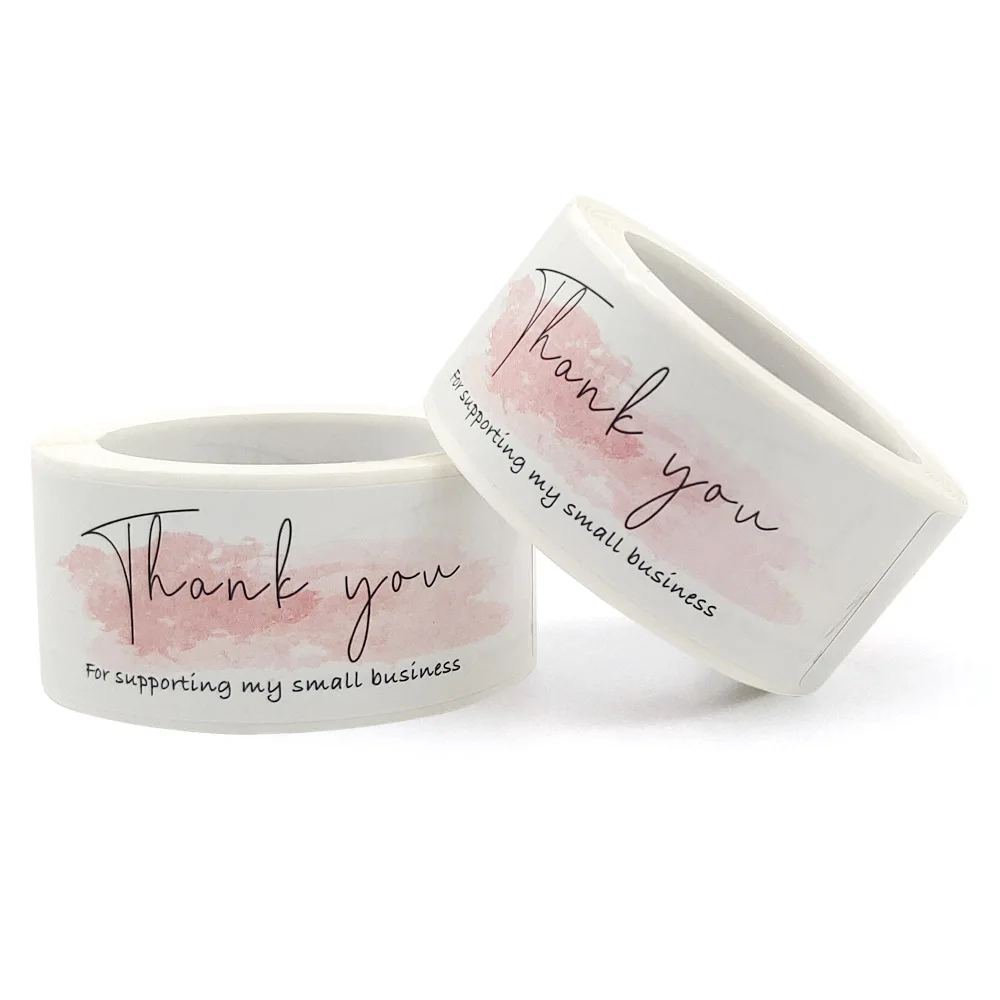 120Pcs 1inch*3inch Thank You Stickers Self-adhesive Laser Stickers Sealing Label for Small Business Bakery Shop Thank You Gifts