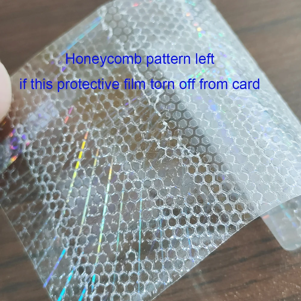 10pcs 84x52mm Transparent Hologram Decoration Sticker Waterproof Tear Resistant Clear Plastic Laser Holographic Anti-fake Label