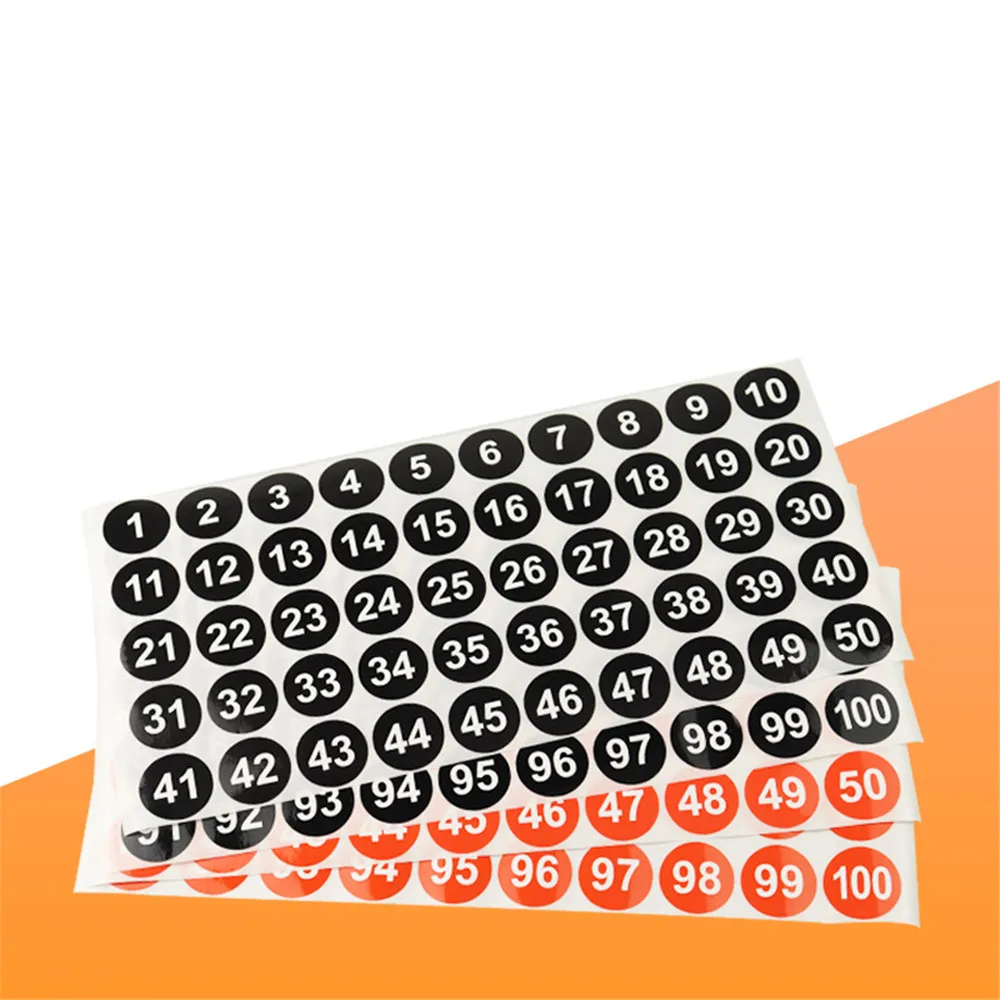Number Stickers 1-50 Label Number Sticker For Diy Craft Nail Polish Glue Bottle Scrapbooking Diary Stationery Digital Sticker