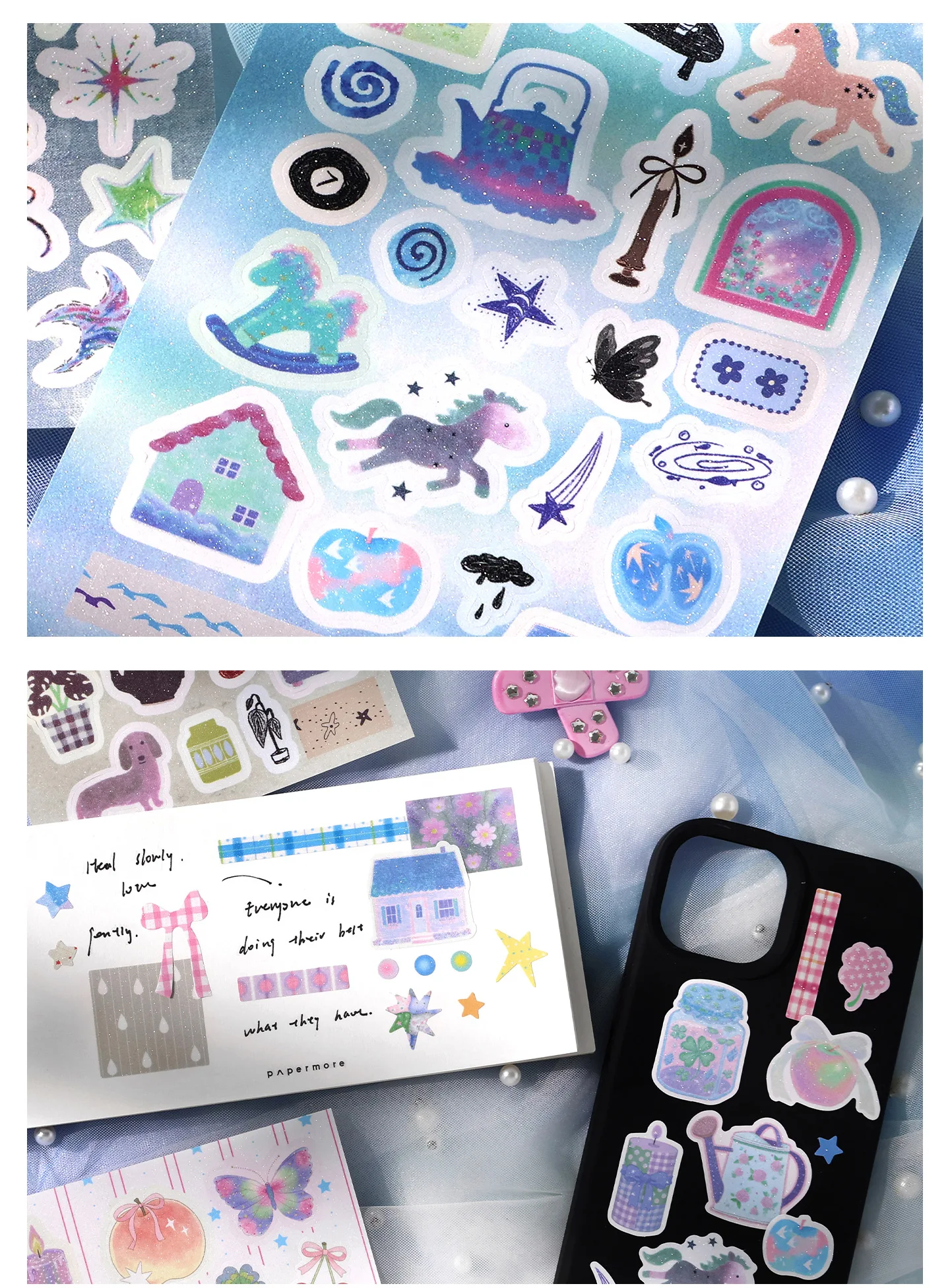 Cyberpunk-Themed Die-Cut Sticker Book DIY Decorative Journal 20/40 Sheets Aesthetic Stationery Stickers for Phone Case Collage