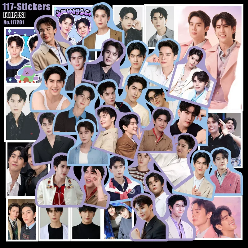 40PCS AouBoom Forcebook JimmySea Thai BL CP Stickers Waterproof Decals for Laptop Scrapbook Fans Collection Gift