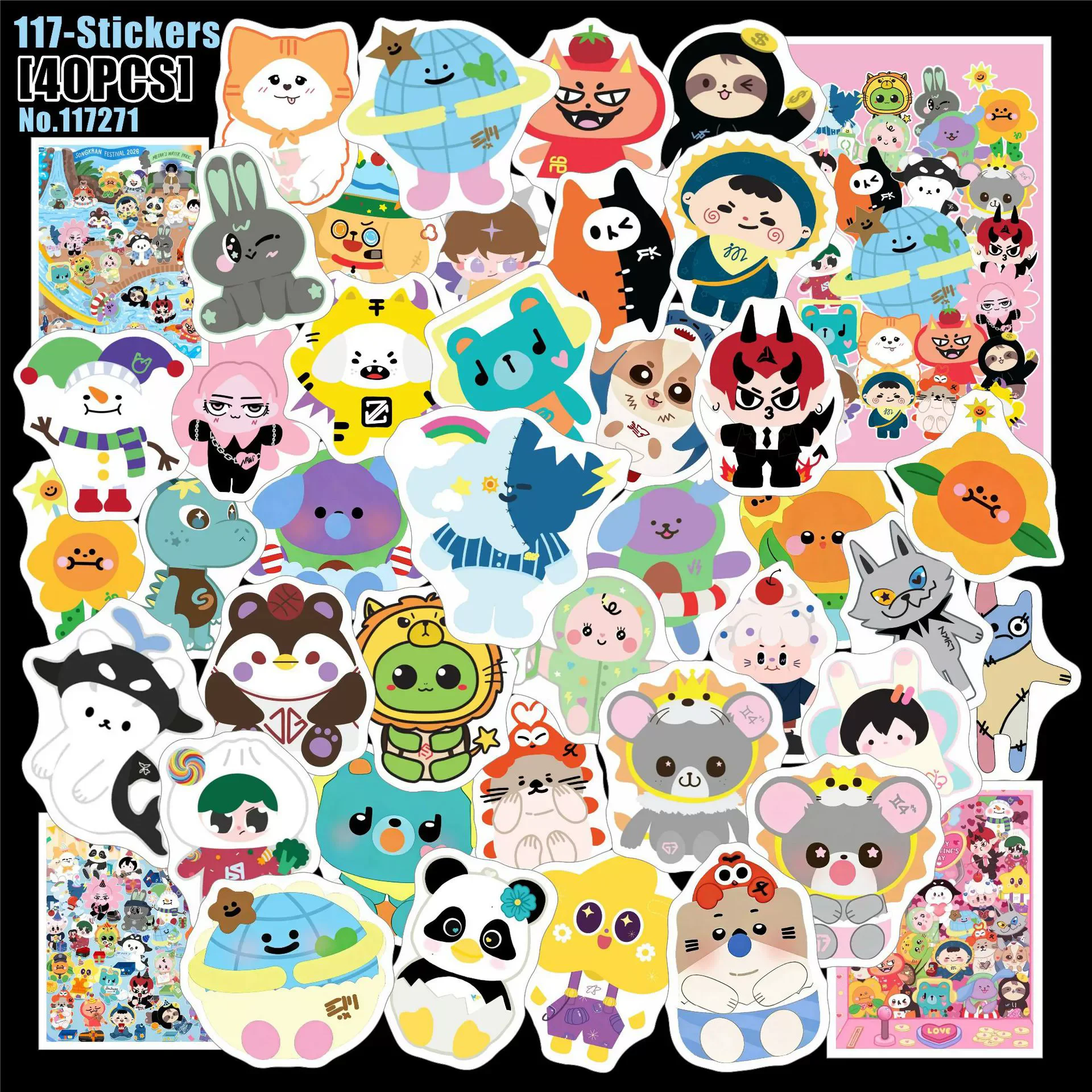 40PCS AouBoom Forcebook JimmySea Thai BL CP Stickers Waterproof Decals for Laptop Scrapbook Fans Collection Gift