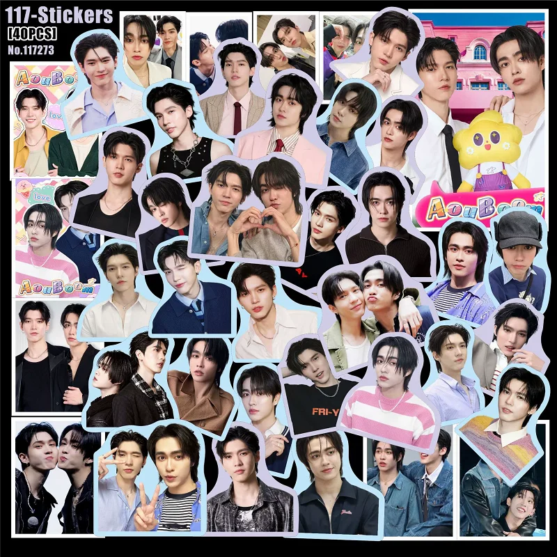 40PCS AouBoom Forcebook JimmySea Thai BL CP Stickers Waterproof Decals for Laptop Scrapbook Fans Collection Gift
