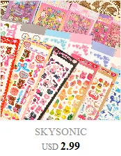 SKYSONIC BOBO Coral 1PC Decorative Stickers Sweet Girl Sub Korean DIY Sticker Journal Junk Agenda Stationery Suppliers