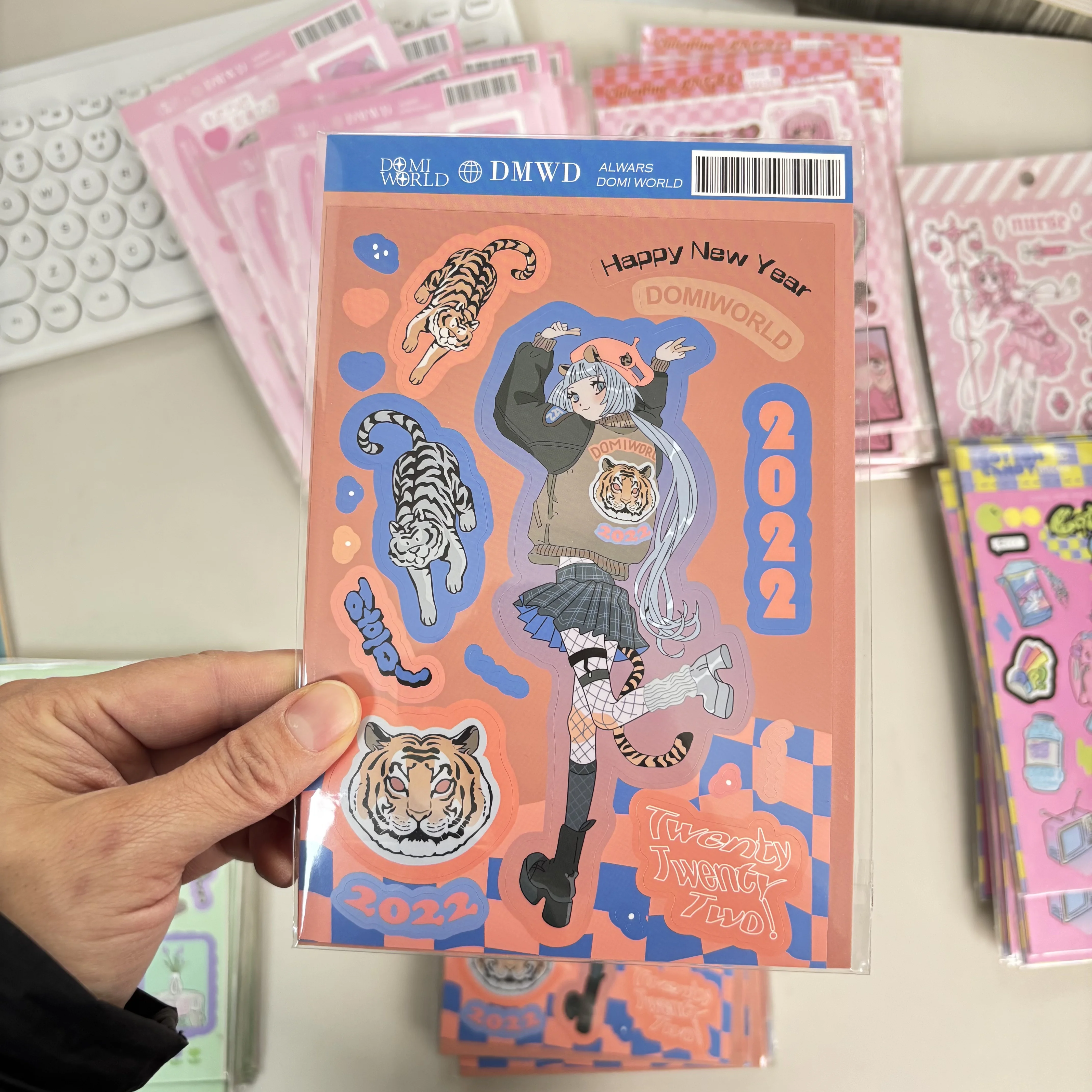 SKYSONIC BOBO Coral 1PC Decorative Stickers Sweet Girl Sub Korean DIY Sticker Journal Junk Agenda Stationery Suppliers