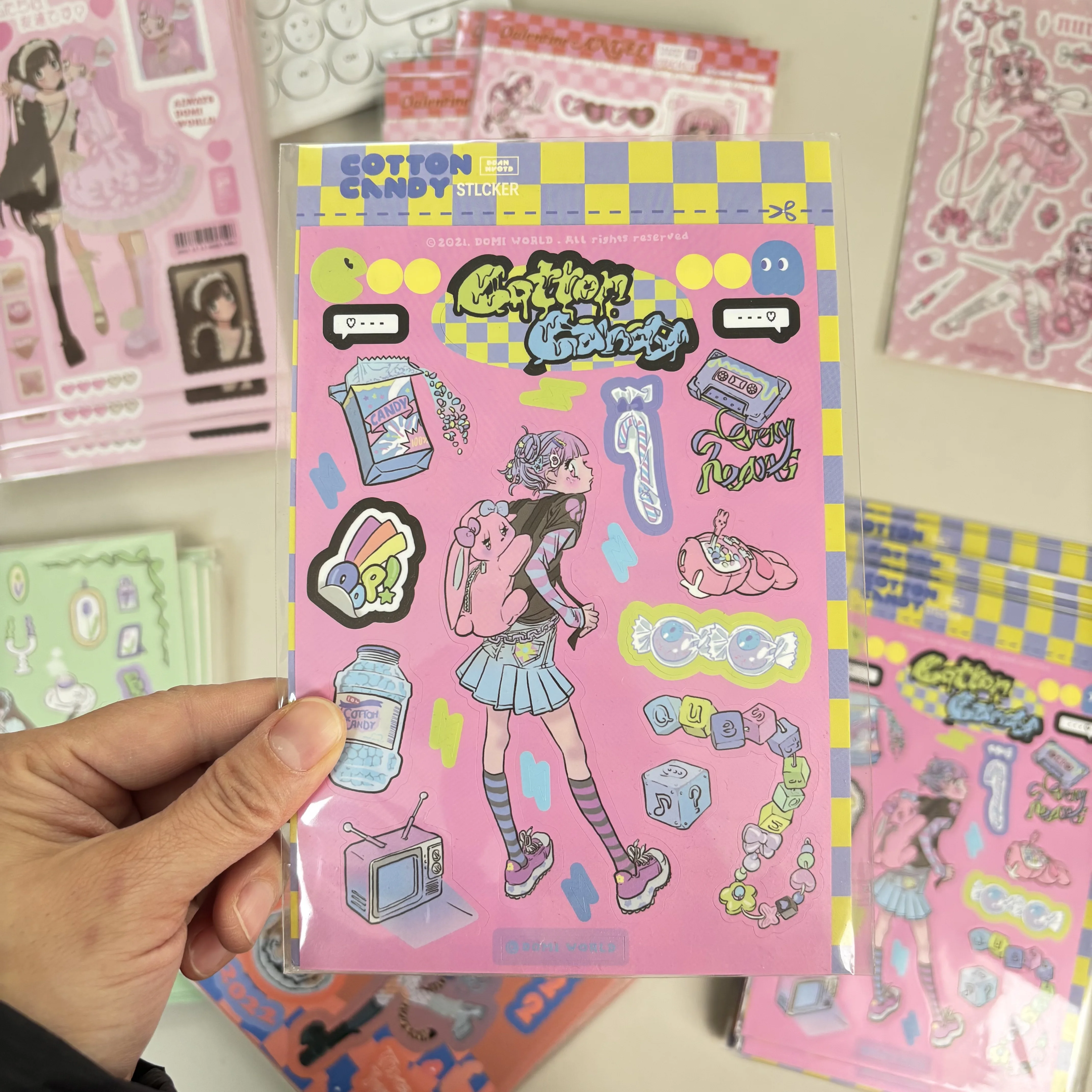 SKYSONIC BOBO Coral 1PC Decorative Stickers Sweet Girl Sub Korean DIY Sticker Journal Junk Agenda Stationery Suppliers