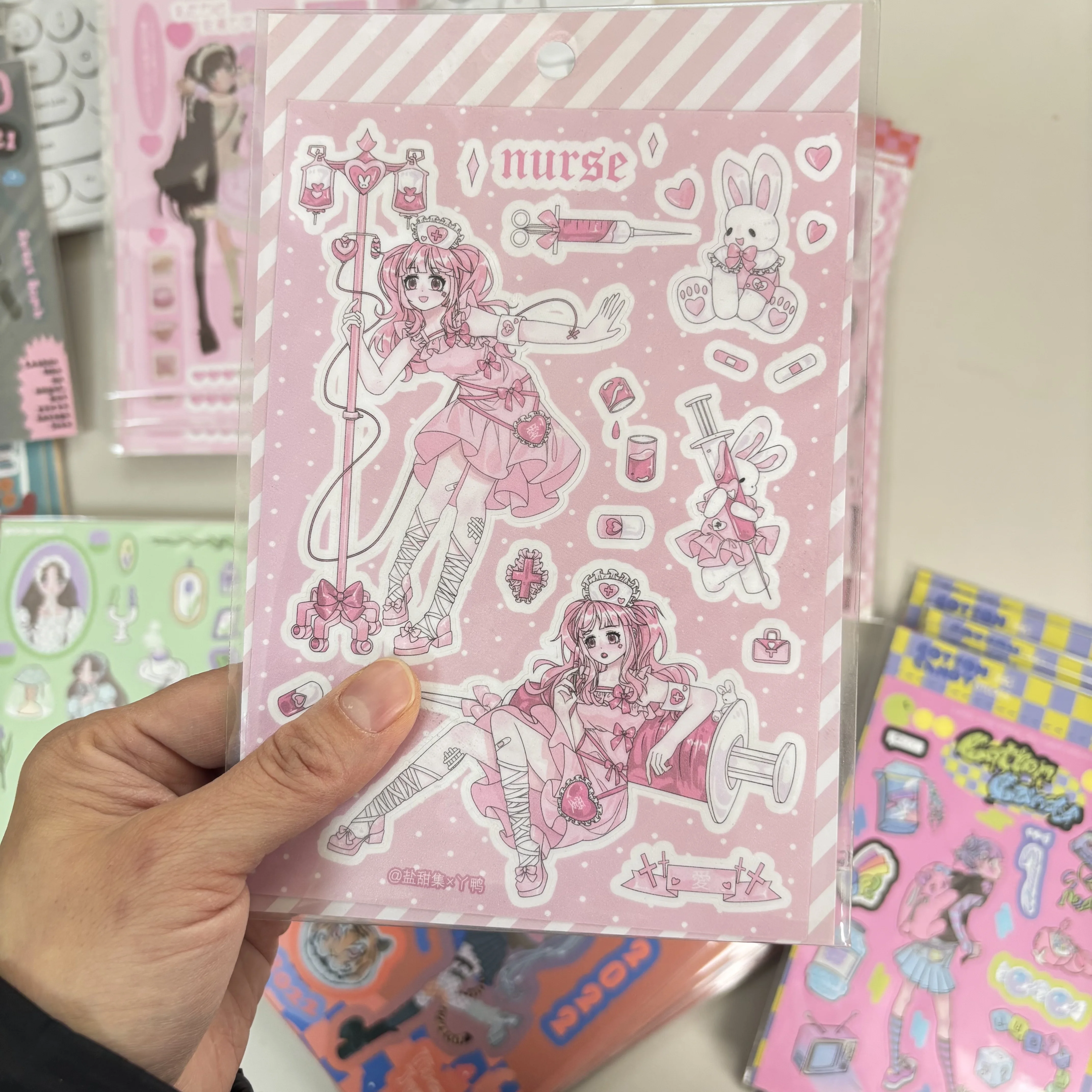 SKYSONIC BOBO Coral 1PC Decorative Stickers Sweet Girl Sub Korean DIY Sticker Journal Junk Agenda Stationery Suppliers