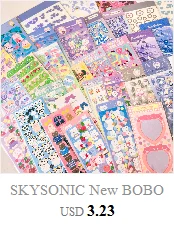 SKYSONIC BOBO Coral 1PC Decorative Stickers Sweet Girl Sub Korean DIY Sticker Journal Junk Agenda Stationery Suppliers