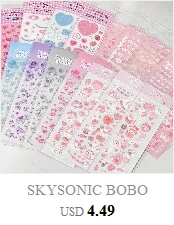SKYSONIC BOBO Coral 1PC Decorative Stickers Sweet Girl Sub Korean DIY Sticker Journal Junk Agenda Stationery Suppliers