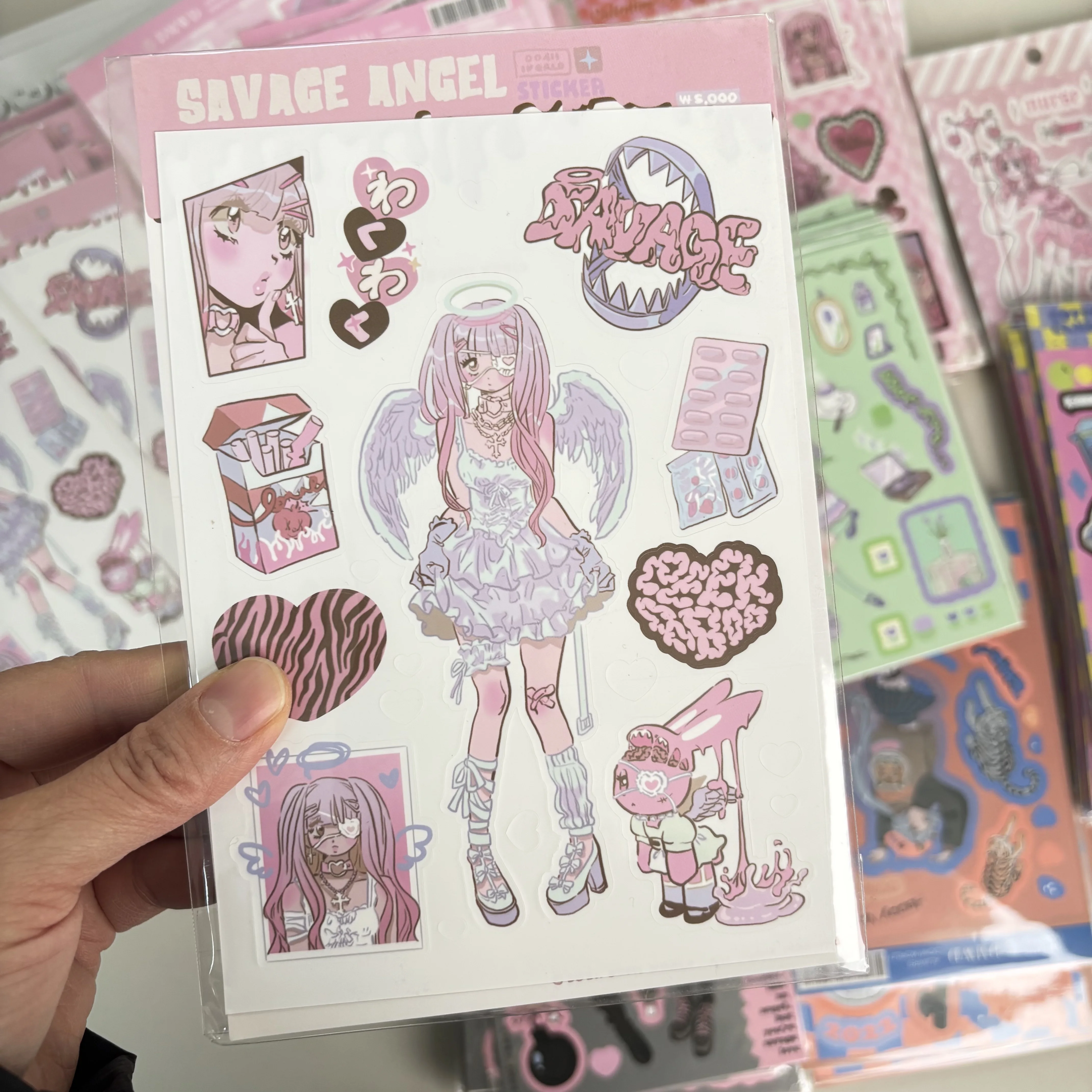 SKYSONIC BOBO Coral 1PC Decorative Stickers Sweet Girl Sub Korean DIY Sticker Journal Junk Agenda Stationery Suppliers